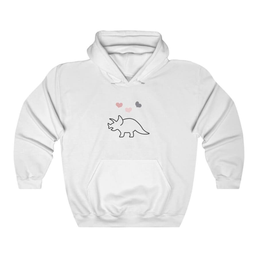 Dinosaur Hooded Sweatshirt For Women <br> Love Triceratops
