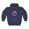 Dinosaur Hooded Sweatshirt For Women Pterodactyl Sunset -