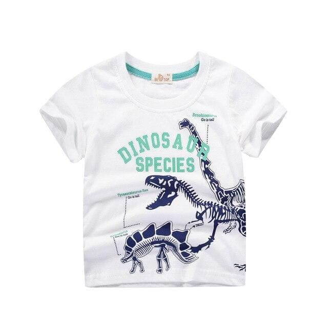 Dinosaur Kid Shirt <br> Dinosaur Species White