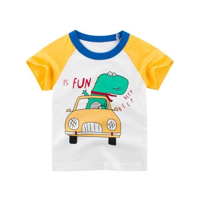 Dinosaur Kid Shirt <br> Driving Dinosaur