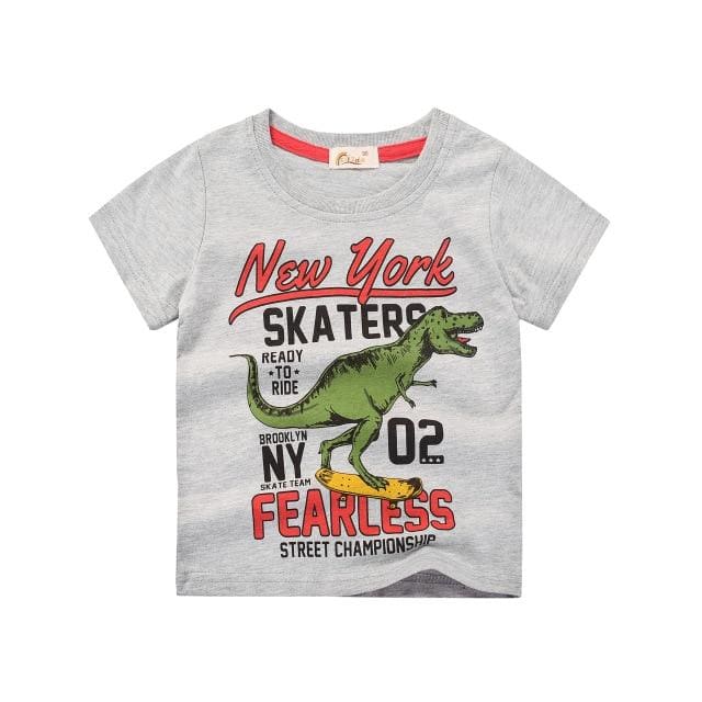 Dinosaur Kid Shirt <br> Grey Fearless