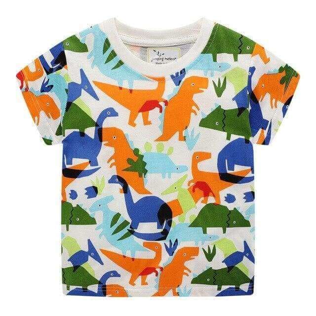 Dinosaur Kid Shirt <br> Multicolor Dinosaurs