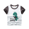 Dinosaur Kid Shirt White Dinosaurs - 15 / 3T