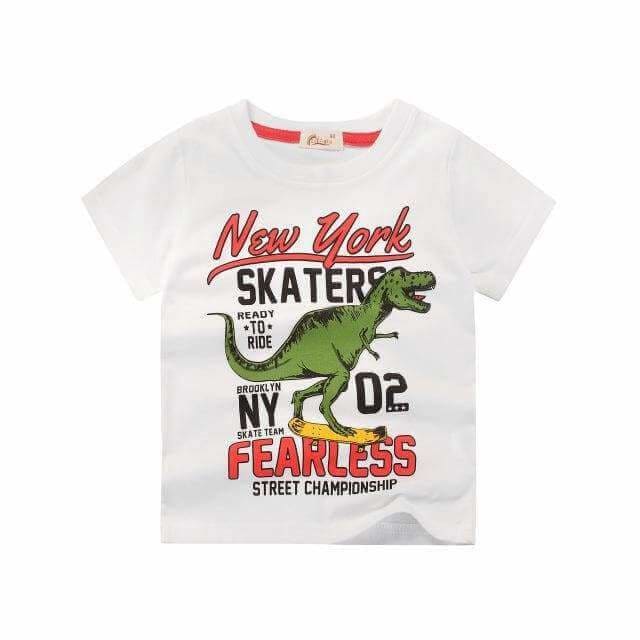 Dinosaur Kid Shirt <br> White Fearless