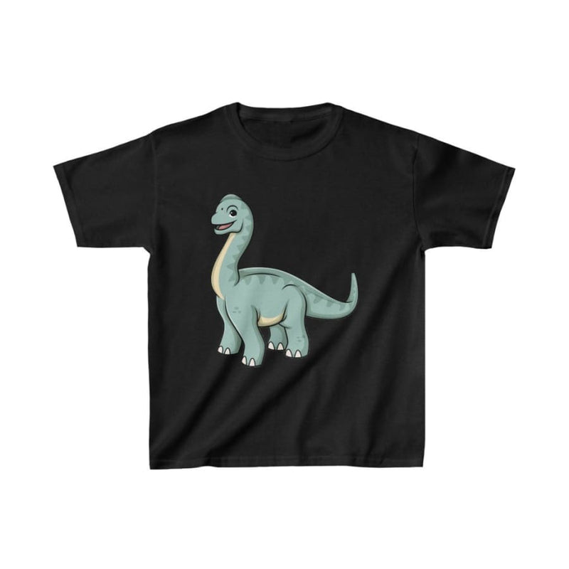 Dinosaur Kids Tee Cute Brachiosaurus - White / L - Kids 