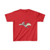 Dinosaur Kids Tee Cute Pterodactyl - Red / XS - Kids clothes