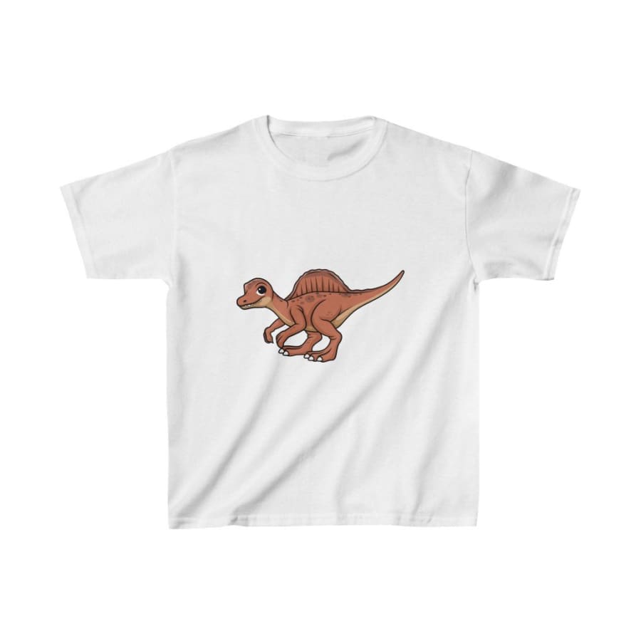 Dinosaur Kids Tee Cute Spinosaurus - White / L - Kids 