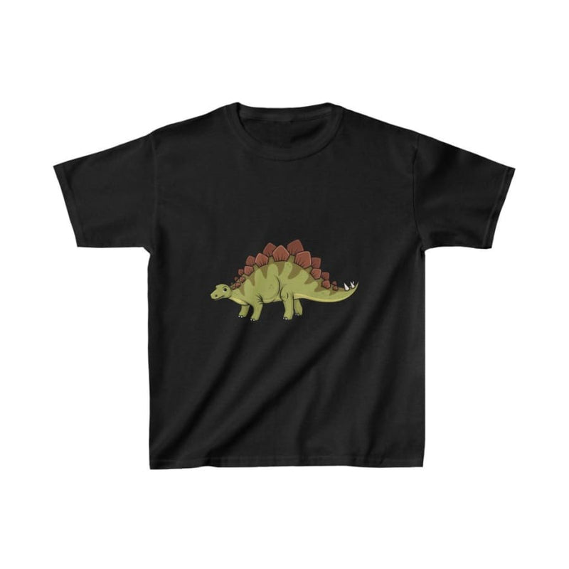 Dinosaur Kids Tee Cute Stegosaurus - White / L - Kids 