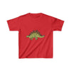 Dinosaur Kids Tee Cute Stegosaurus - Red / XS - Kids clothes