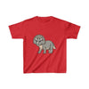 Dinosaur Kids Tee Cute Triceratops - Red / XS - Kids clothes