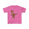 Dinosaur Kids Tee Cute Velociraptor - Azalea / XS - Kids