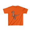 Dinosaur Kids Tee Cute Velociraptor - Orange / XS - Kids