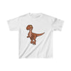 Dinosaur Kids Tee Cute Velociraptor - White / L - Kids