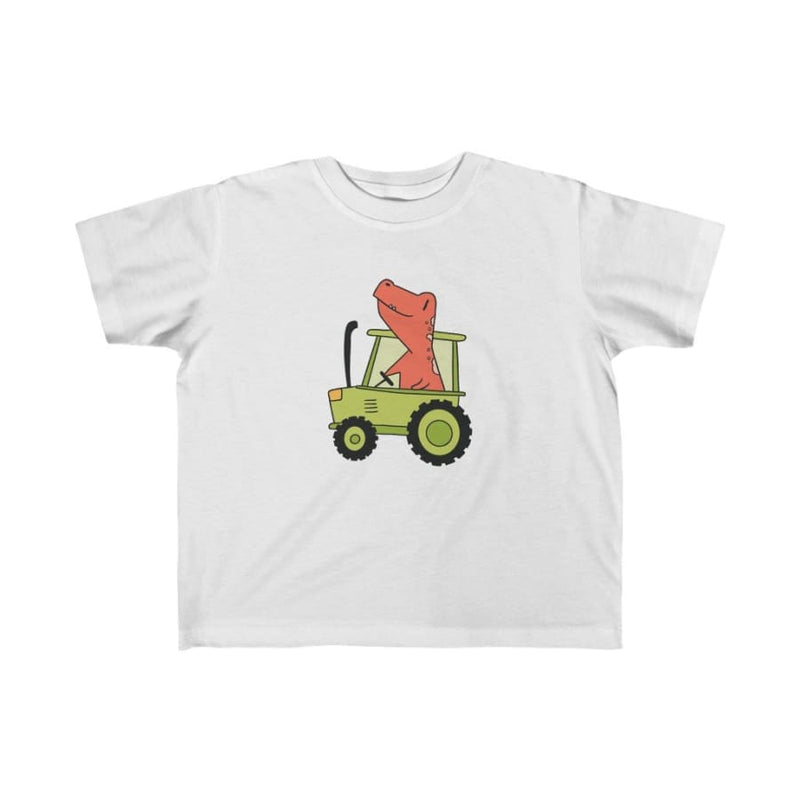Dinosaur Kids Tee Dino Tractor - Heather / 4T - Kids clothes