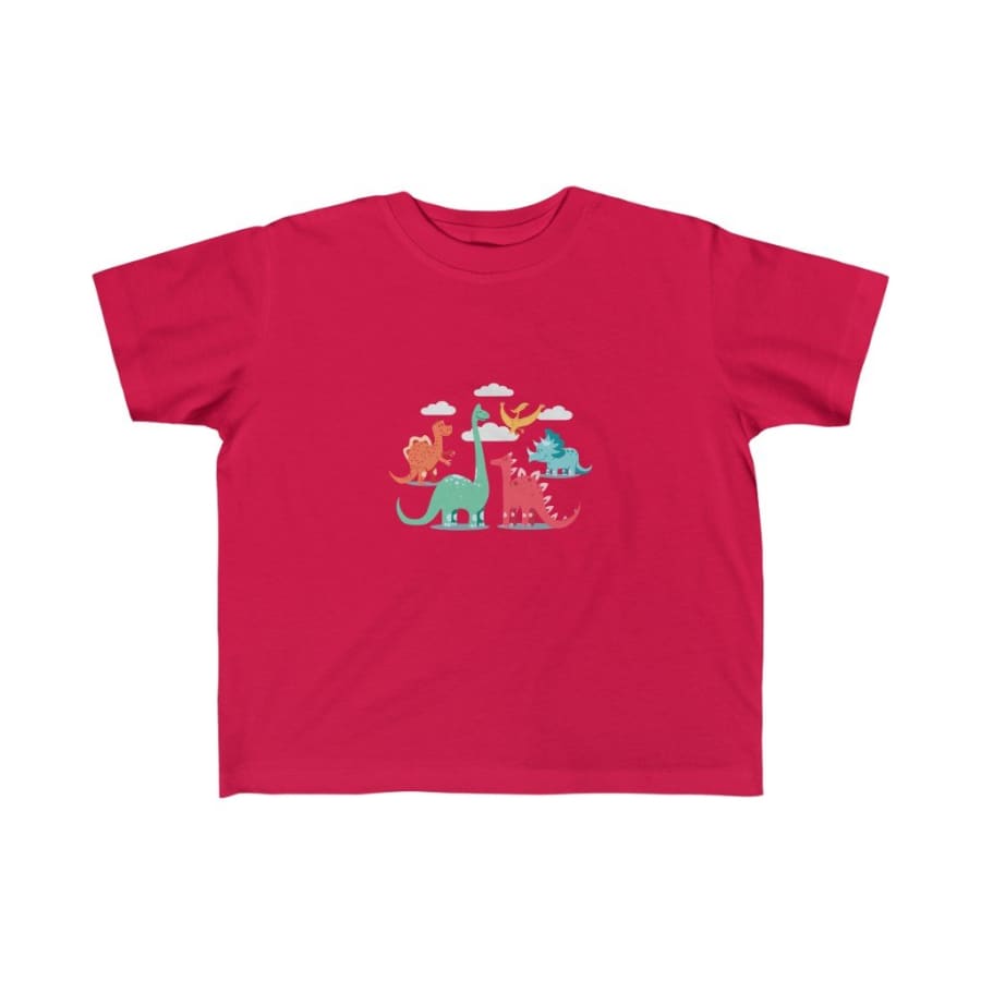 Dinosaur Kids Tee Dinosaur Team - Red / 4T - Kids clothes