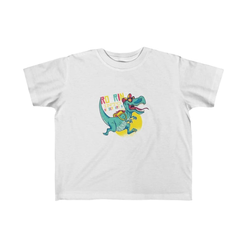 Dinosaur Kids Tee Roaring Into Kindergarten - Navy / 4T - 