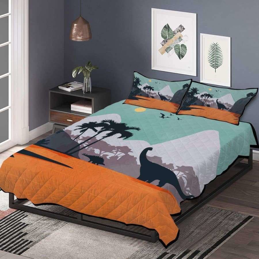 Dinosaur Landscape Bedding Set (Comforter & Pillow) Blanket