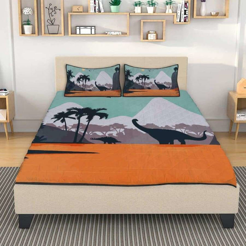 Dinosaur Landscape Bedding Set (Comforter & Pillow) Blanket