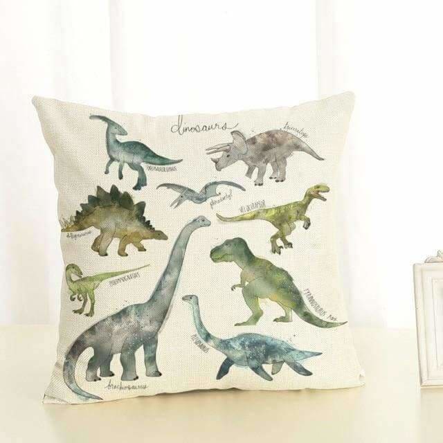 Dinosaur List Pillow Case