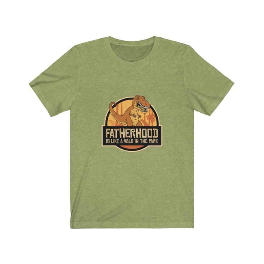 Dinosaur Men Tee Fatherhood - Heather Green / L - T-Shirt