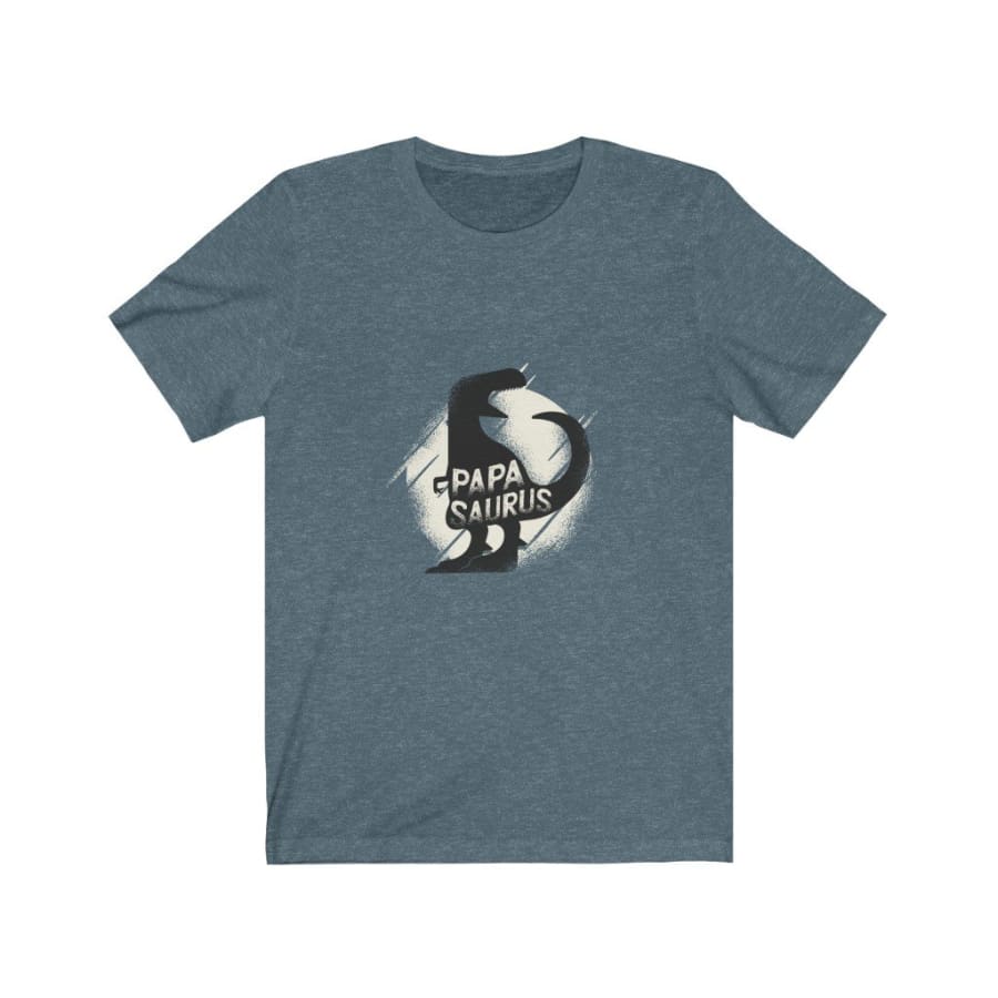 Dinosaur Men Tee Papasaurus - Heather Slate / L - T-Shirt