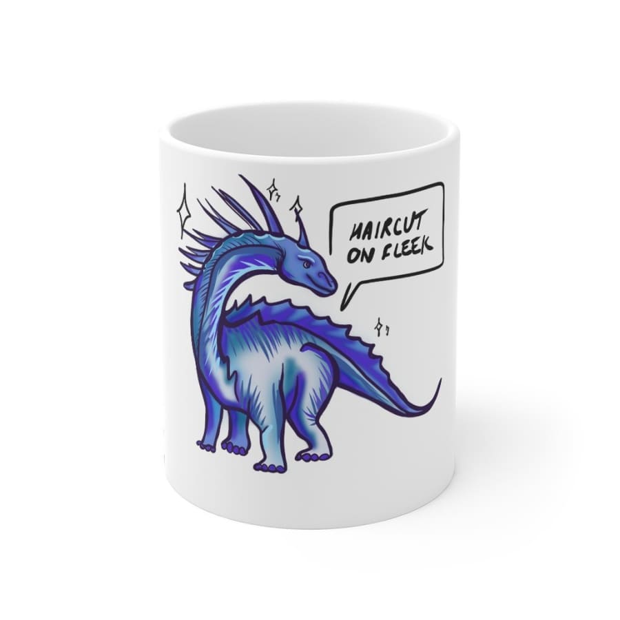 Dinosaur Mug Haircut On Fleek - 11oz - Mug