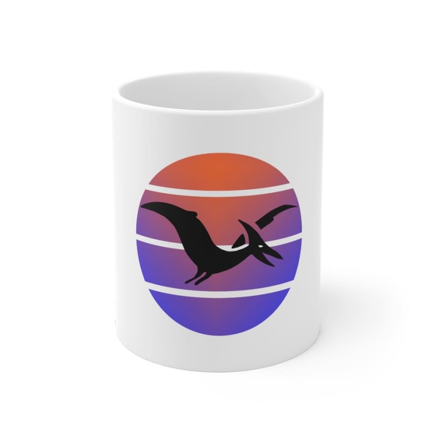 Dinosaur Mug Pterodactyl Sunset - 11oz - Mug