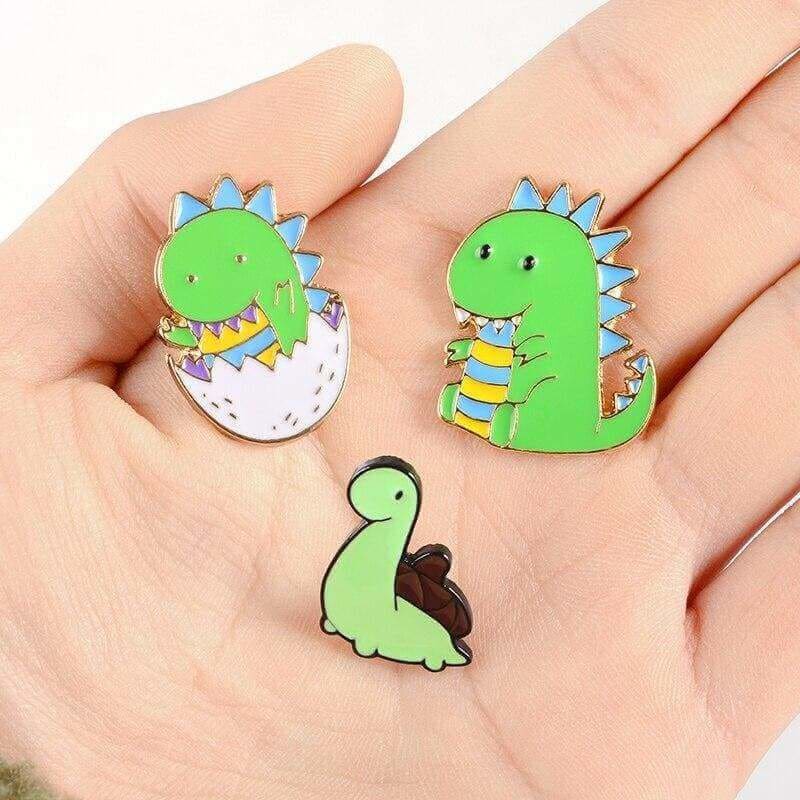 Dinosaur Pin / Cute Dino Pin | Happy Dino