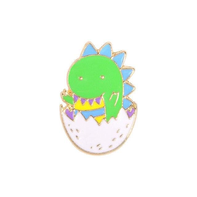 Dinosaur Pin / Cute Dinosaur Badge | Dino In An Egg