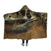 Dinosaur Skeleton Hooded Blanket - L (60’’ x 80’’)