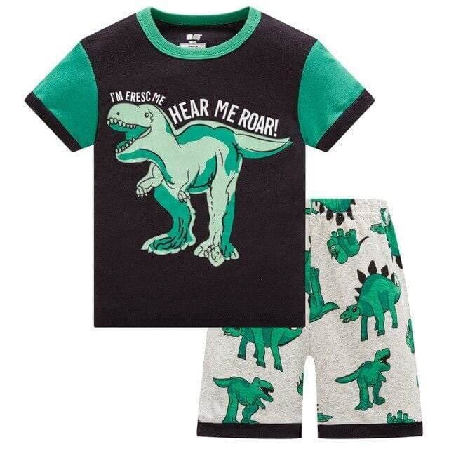 T-Rex Roar! Short-Sleeve Pajama Set for Kids