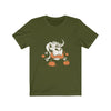 Dinosaur Tee Halloween Skeleton - Olive / XS - T-Shirt