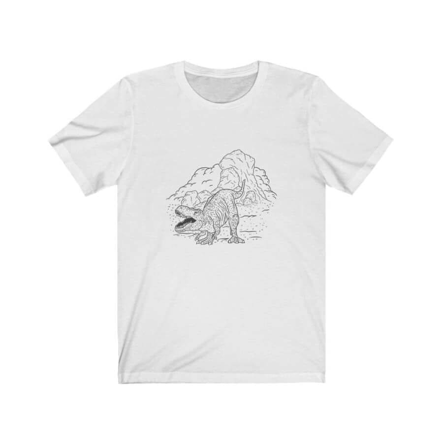 Dinosaur Tee Roaring Tyrannosaurus - White / L - T-Shirt