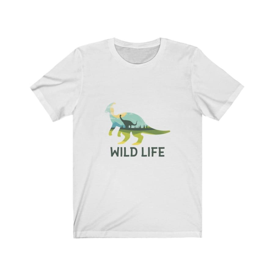 Dinosaur Tee Wild Life - White / L - T-Shirt