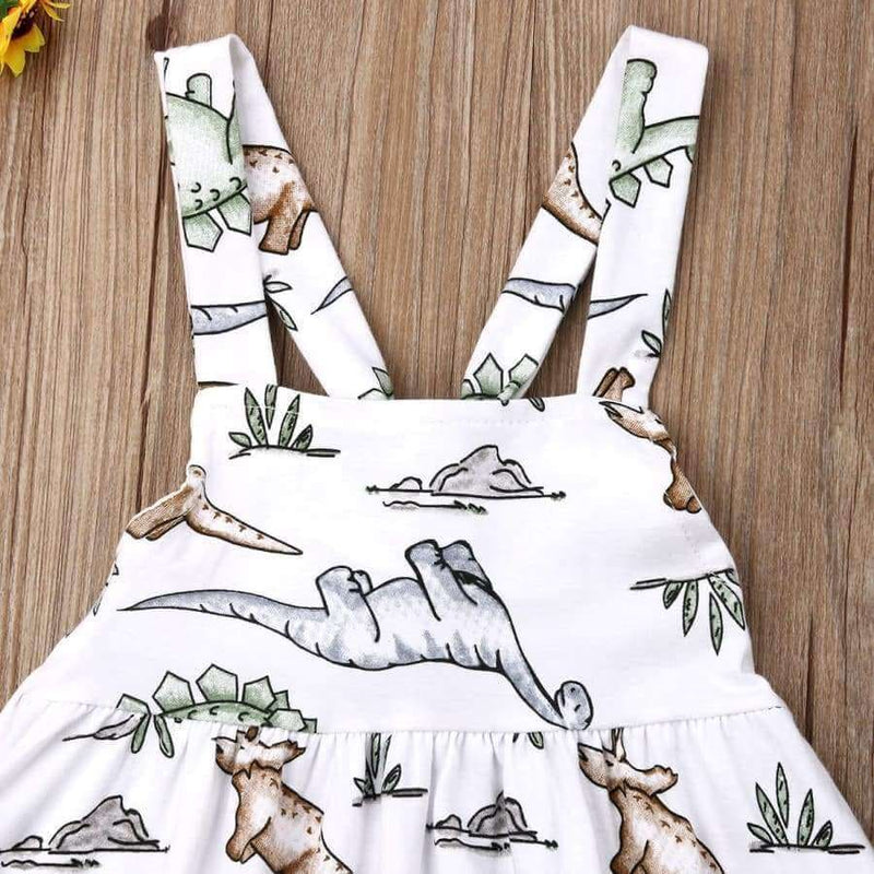 Retro Fashion Dinosaur Toddler Dress