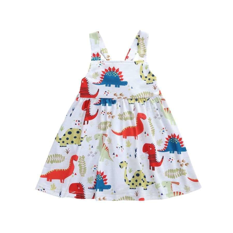 Dinosaur Toddler Dress Strappy Dress