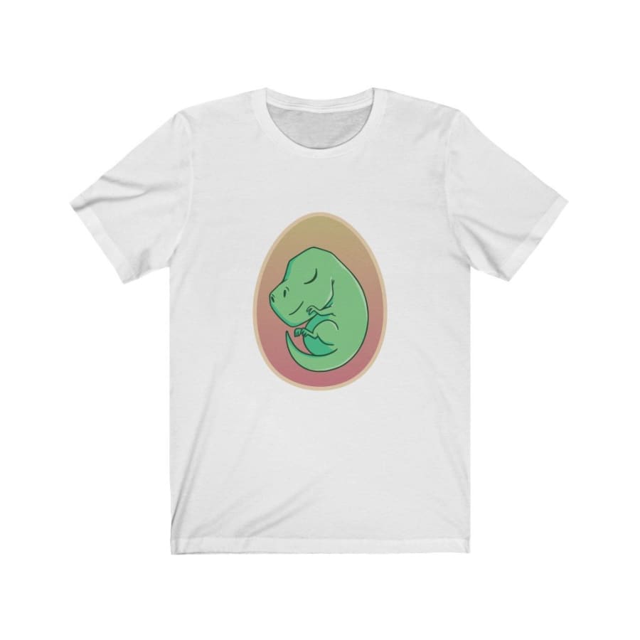 Dinosaur Women Tee Baby Dinosaur Egg - White / L - T-Shirt