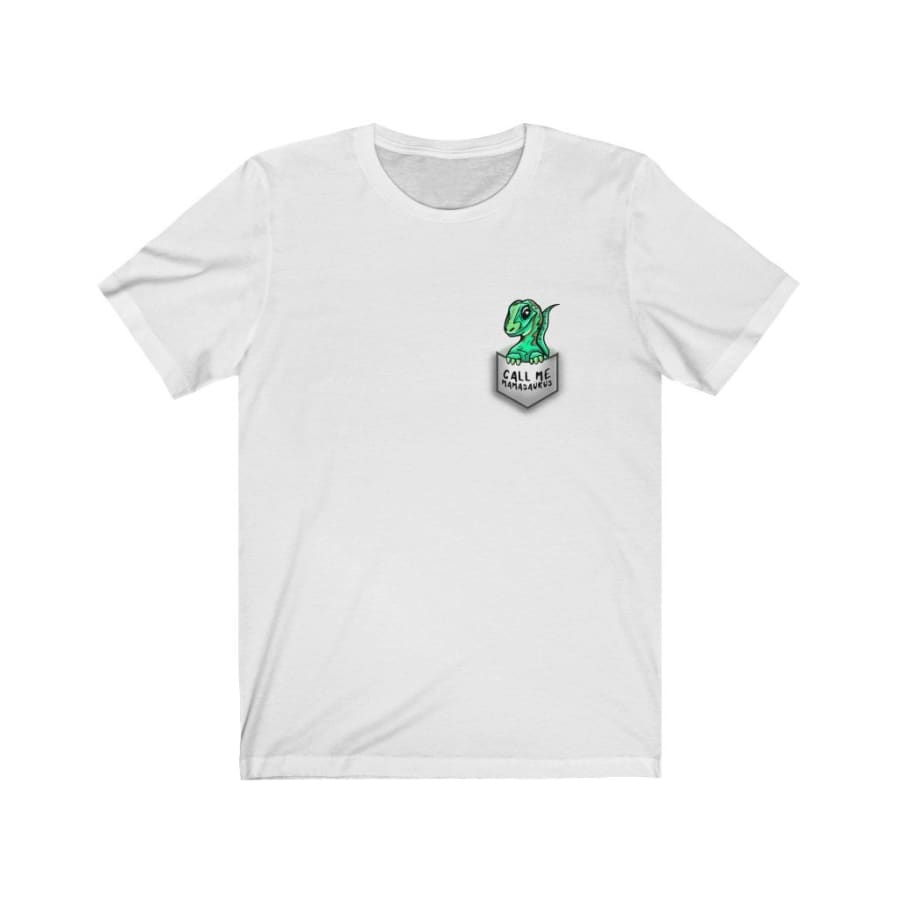 Dinosaur Women Tee Call Me Mamasaurus - White / L - T-Shirt