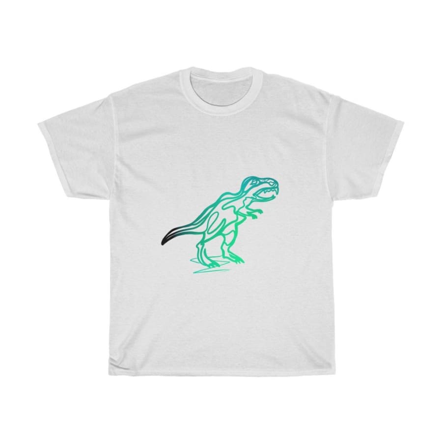 Dinosaur Women Tee Dinosaur Art - White / L - T-Shirt
