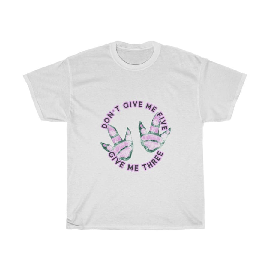 Dinosaur Women Tee Give Me Three - White / L - T-Shirt