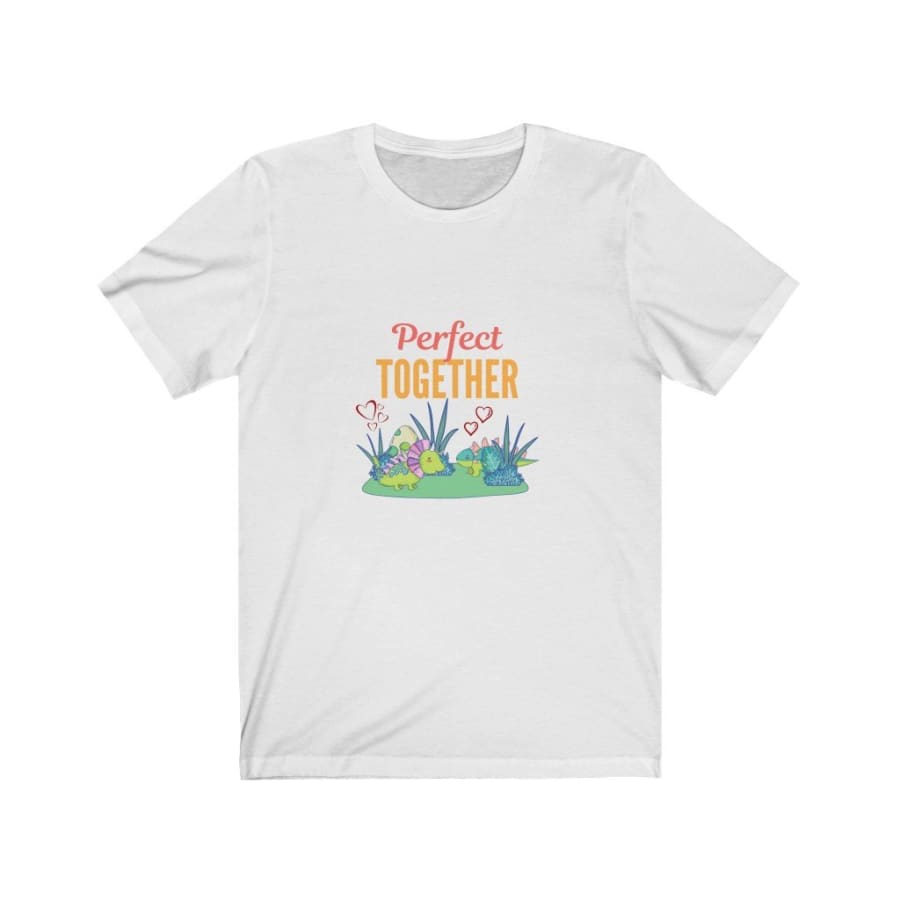 Dinosaur Women Tee Perfect Together - White / L - T-Shirt