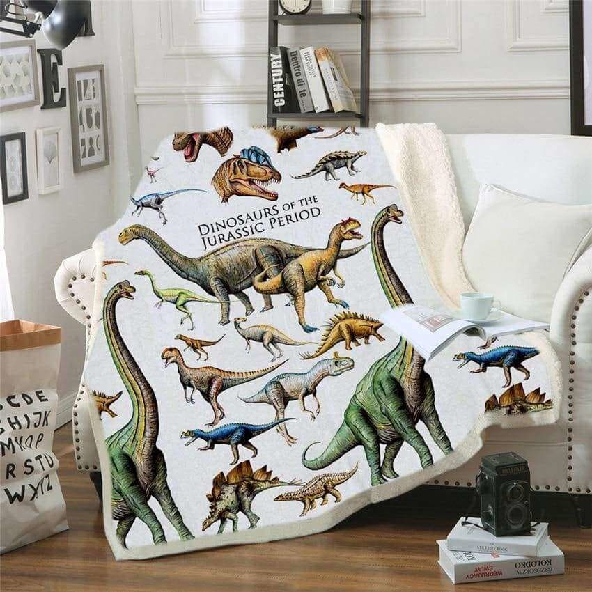Dinosaurs Of The Jurassic Period Blanket - Pattern 4 / Small