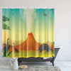 Dinosaurs & Volcanoes Shower Curtain - M (78x72in) -