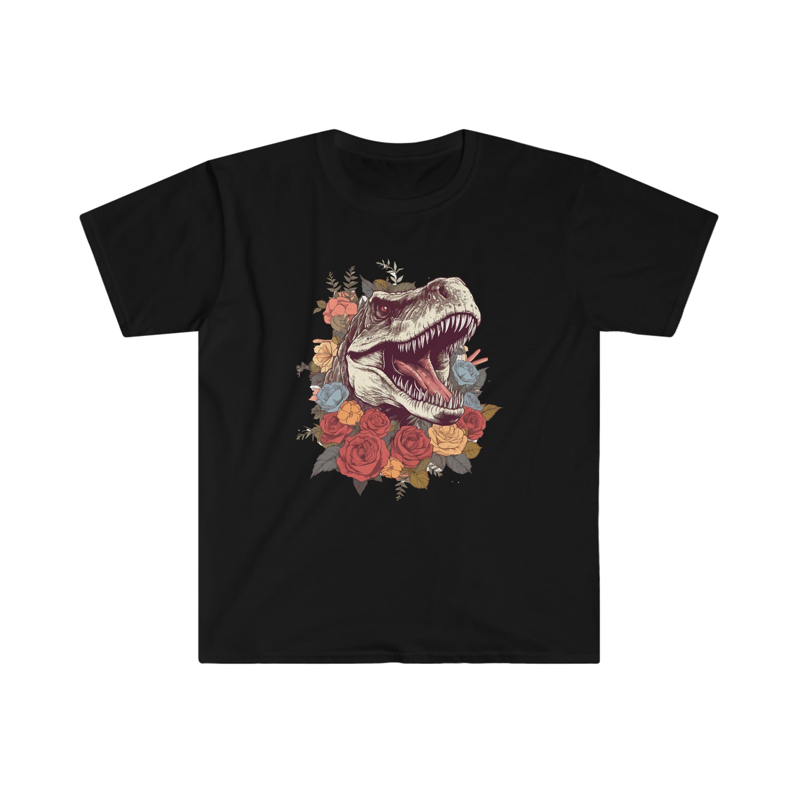 Garden of Giants: Floral Dinosaur Shirt