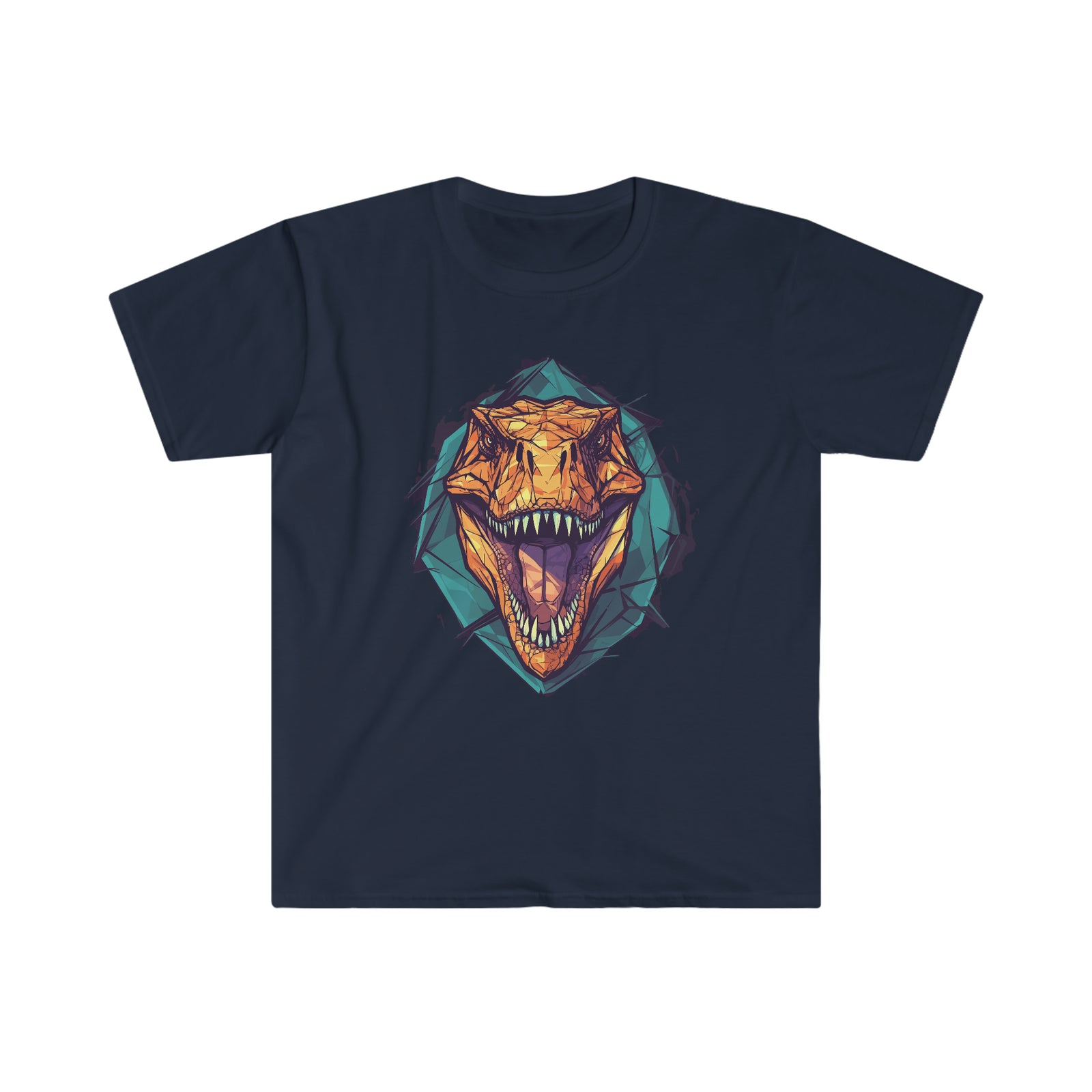 Polygonal Predator: Dinosaur Face Shirt