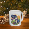 Raptor Radiance: Sunset Dinosaur Mug