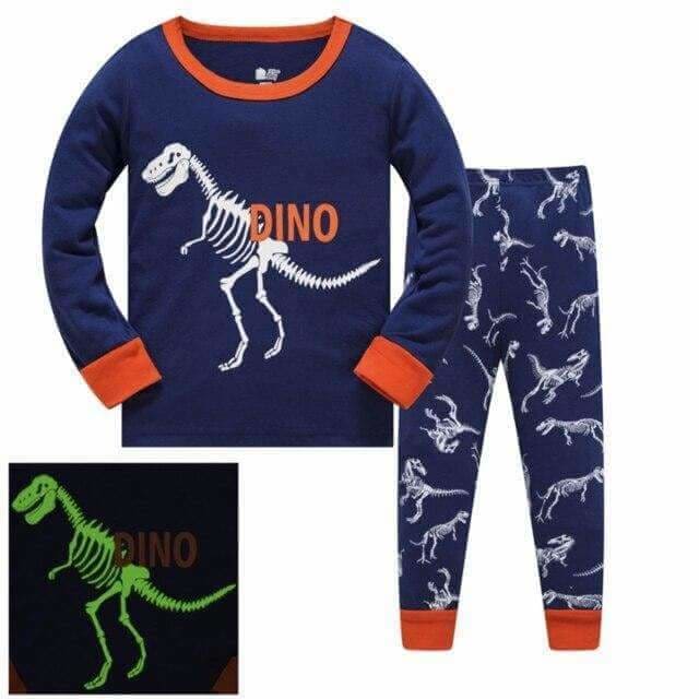 Fluorescent Dino Fossils Pajamas