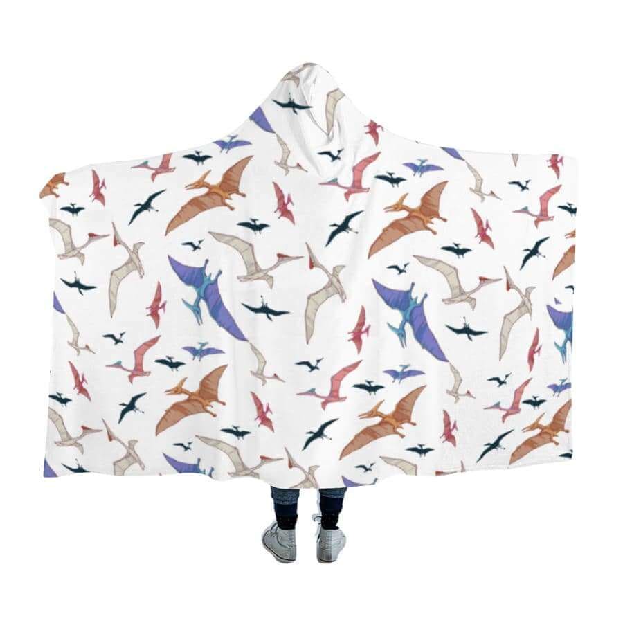 Flying Pterodactyl Hooded Blanket
