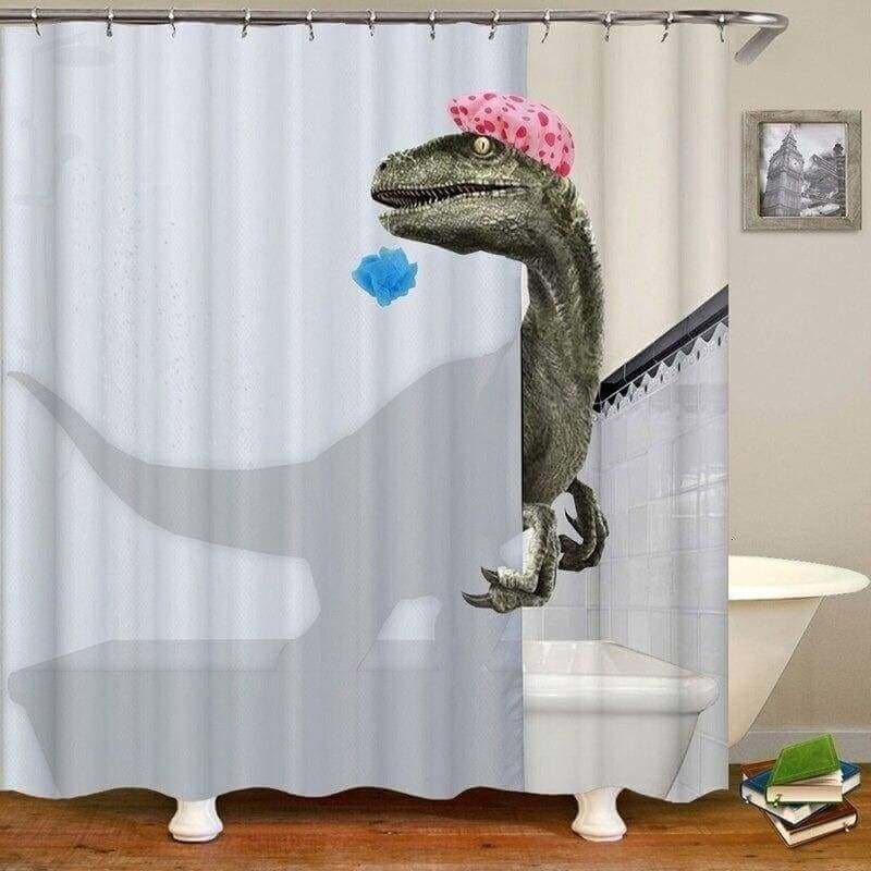 Funny Dinosaur Shower Curtain