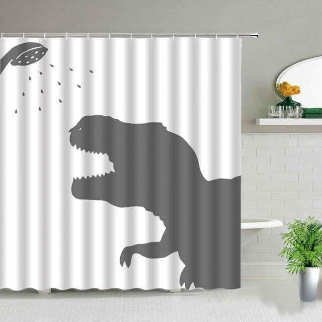 Funny Rex Dinosaur Shower Curtain